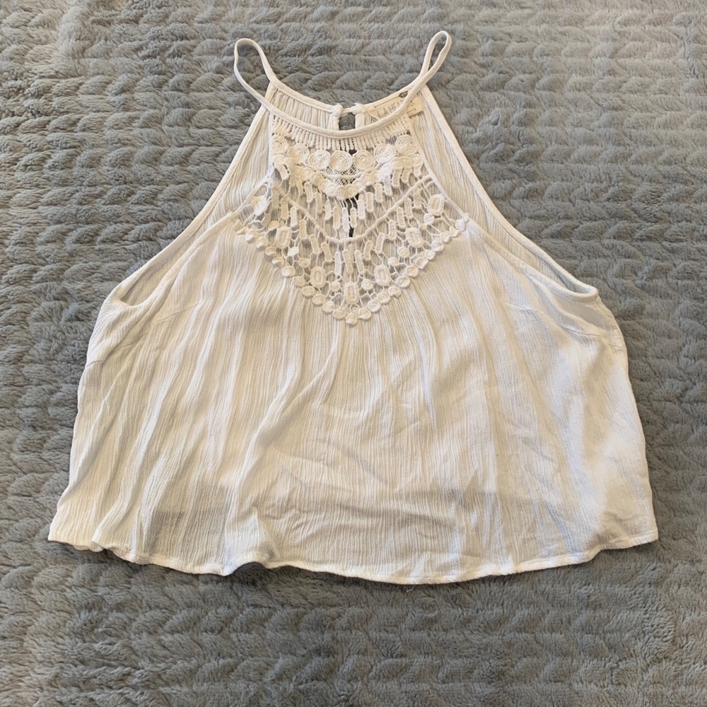 WHITE CROCHET TOP